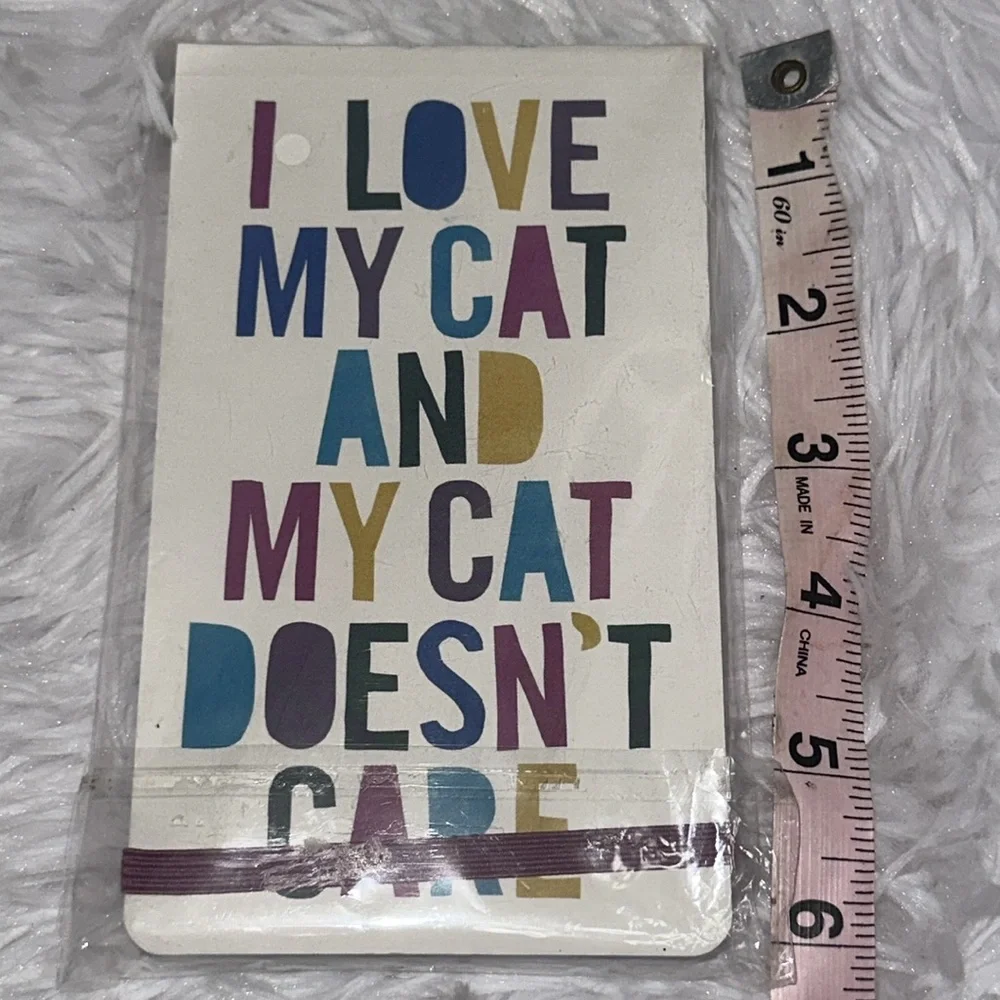 Fringe Notebook I Love My Cat Purse Size Teacher Gift 6” x 4” NEW